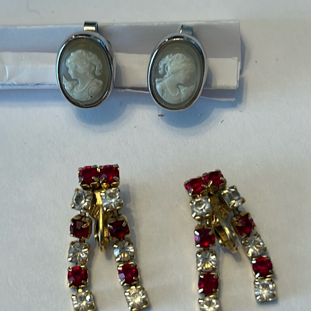 Two pair Trifari clip on earrings!